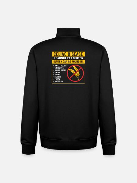 Celiac Disease Gluten Free - Unisex Organic Zip Sweatshirt by Stanley/Stella - black