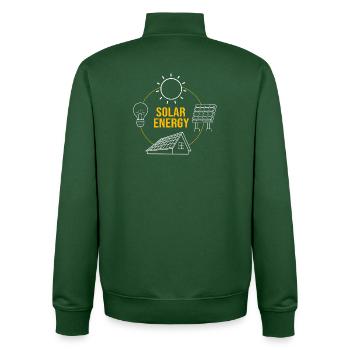 Solarzellen Sonnenenergie Erneuerbare Energien - Unisex Organic Zip Sweatshirt von Stanley/Stella - Flaschengrün - Hinten - AI Model Male 185 dark (185cm)