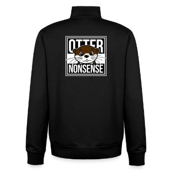 Otter Nonsense Lustig Wortspiel Otter Liebe Spruch - Unisex Organic Zip Sweatshirt von Stanley/Stella - Schwarz - Hinten - AI Model Male 185 light (185cm)