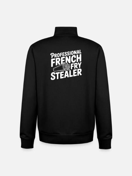 Voleur professionnel de frites - Sweat zippé unisexe en coton bio Stanley/Stella - noir