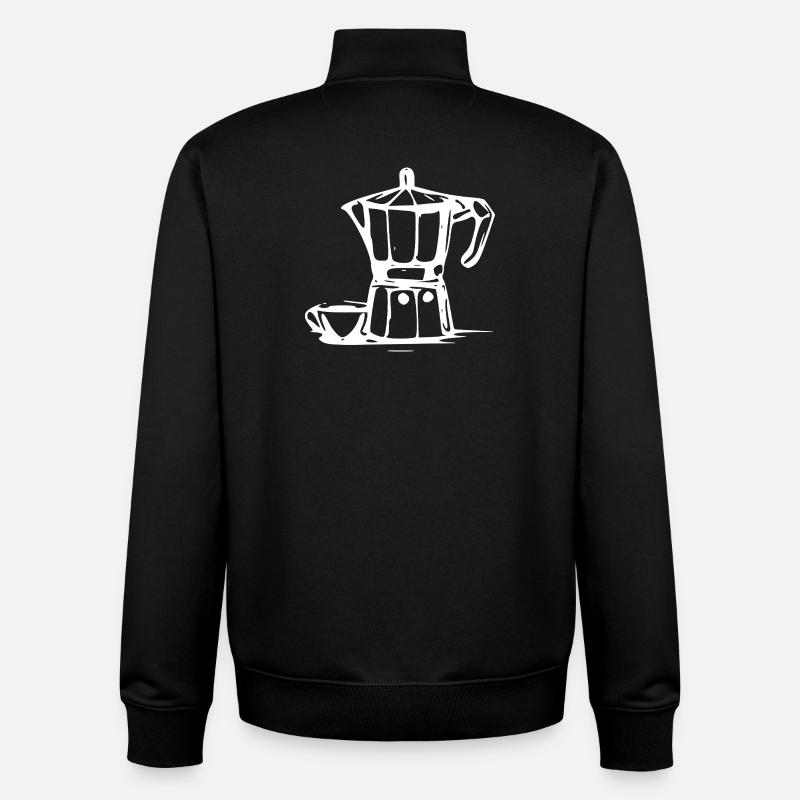 Bialetti - Sweat zippé unisexe en coton bio Stanley/Stella - noir