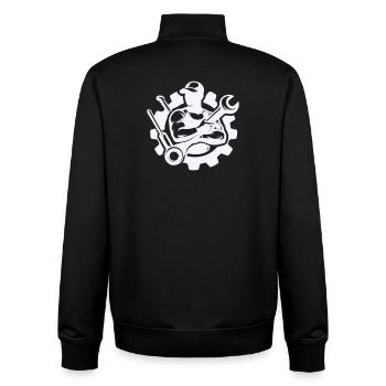 Alimentation du tournevis dans la conception des engrenages - Sweat zippé unisexe en coton bio Stanley/Stella - noir - Dos - AI Model Male 185 light (185cm)