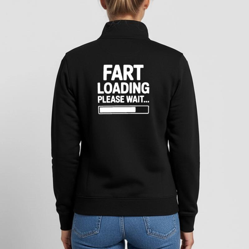Fart Loading Please Wait... Unisex Organic Zip Sweatshirt by Stanley/Stella