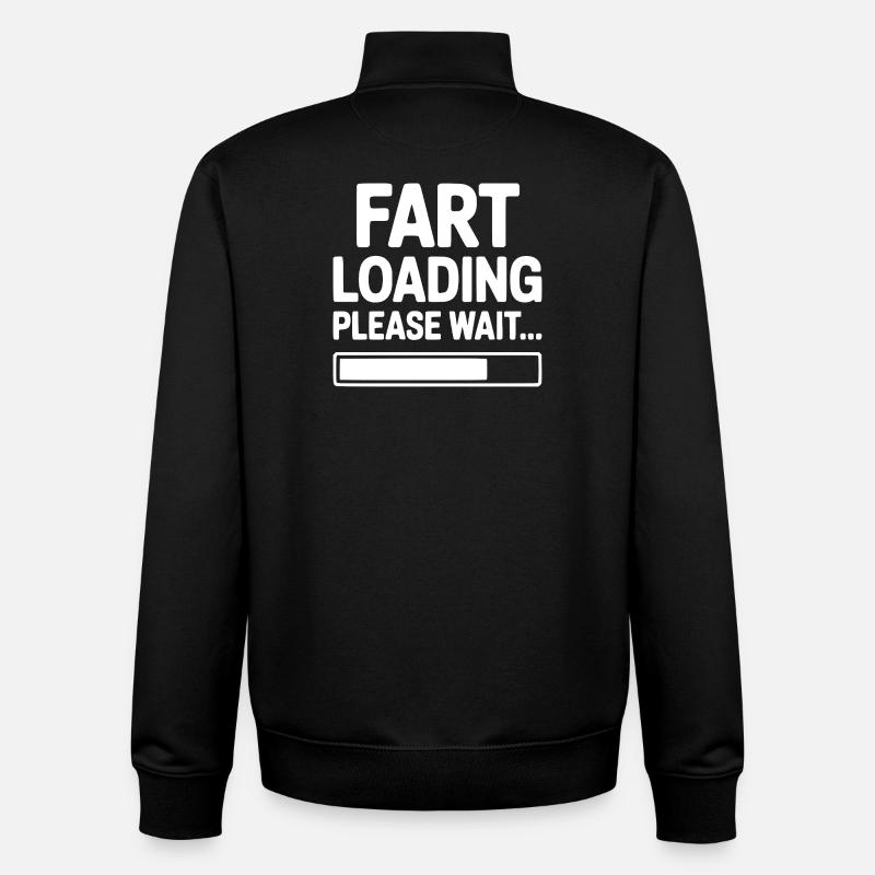 Furz-Laden, bitte warten... - Unisex Organic Zip Sweatshirt von Stanley/Stella - Schwarz