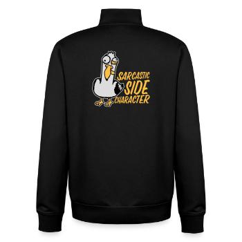 Mouette folle Personnage secondaire sarcastique drôle - Sweat zippé unisexe en coton bio Stanley/Stella - noir - Dos - AI Model Male 185 light (185cm)