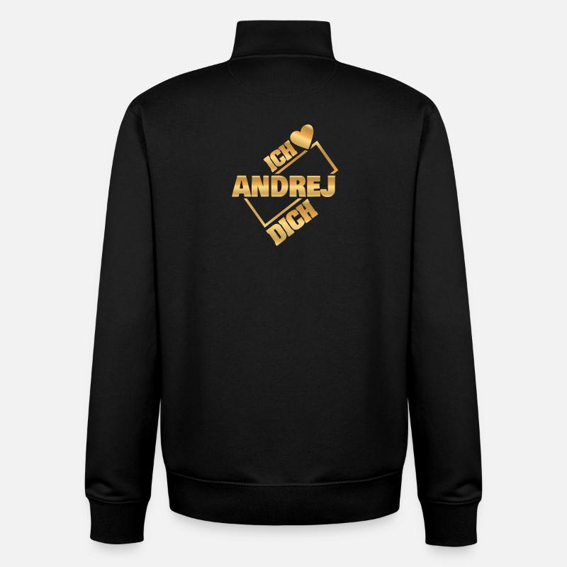 Andrej - Sweat zippé unisexe en coton bio Stanley/Stella - noir