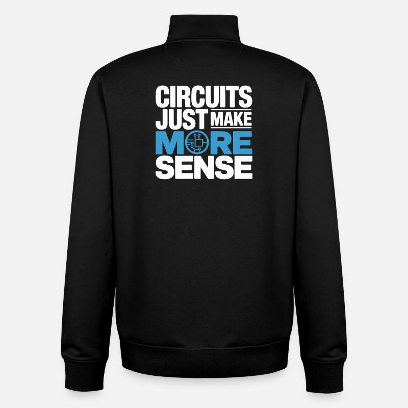 Schaltkreise Machen Technik Sinnvoller - Unisex Organic Zip Sweatshirt von Stanley/Stella - Schwarz
