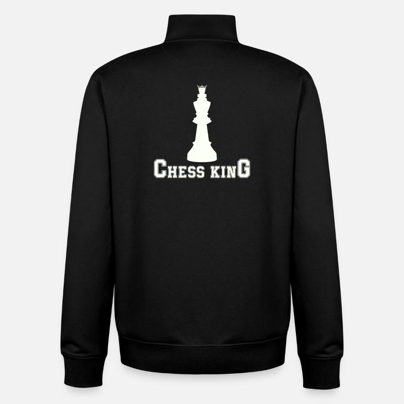 chess_king - Unisex Organic Zip Sweatshirt by Stanley/Stella - black