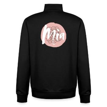 Mila Mädchenname Baby Shower Name Shirt - Unisex Organic Zip Sweatshirt von Stanley/Stella - Schwarz - Hinten - AI Model Male 185 light (185cm)