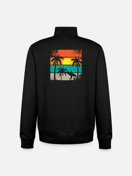 Sunset Surf Palm - Unisex Organic Zip Sweatshirt von Stanley/Stella - Schwarz