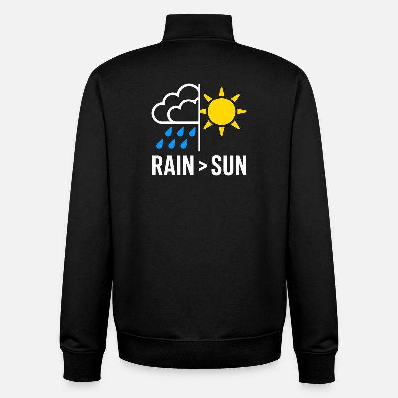 Rain Over Sun Regen - Unisex Organic Zip Sweatshirt von Stanley/Stella - Schwarz