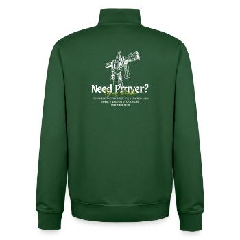 Jesus Believer - Unisex Organic Zip Sweatshirt by Stanley/Stella - bottle green - Back - AI Model Male 185 dark (185cm)