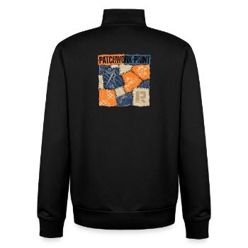 Recyclage patchwork - Sweat zippé unisexe en coton bio Stanley/Stella - noir - Dos - AI Model Male 185 light (185cm)