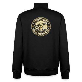 Constipation Professional | Pipe cleaning - Unisex Organic Zip Sweatshirt by Stanley/Stella - black - Back - AI Model Male 185 light (185cm)
