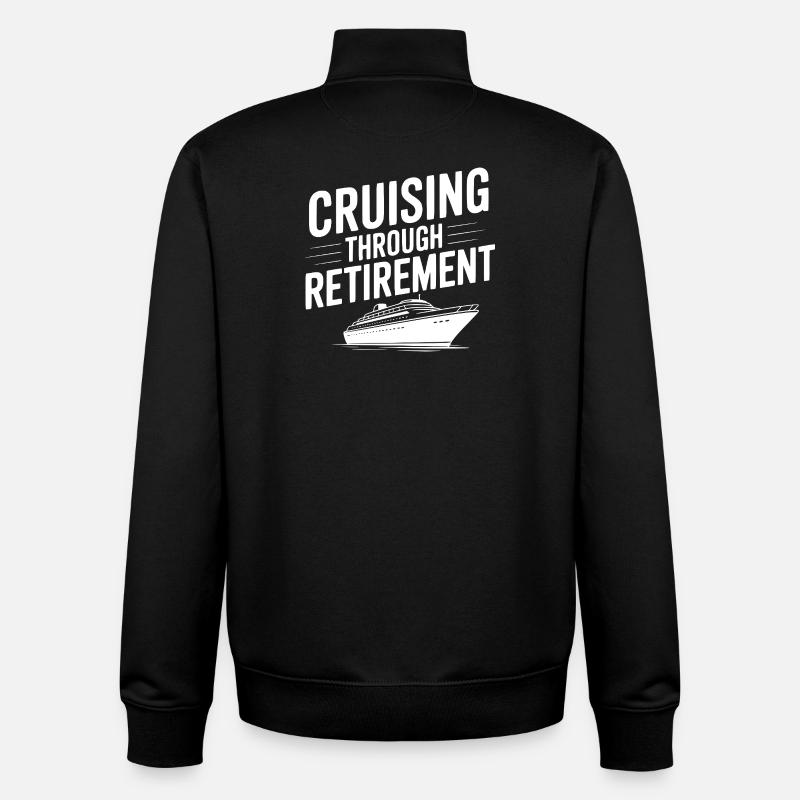 Cruising Through Retirement - Unisex Organic Zip Sweatshirt by Stanley/Stella - black