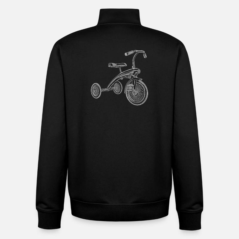 Tricycle - Sweat zippé unisexe en coton bio Stanley/Stella - noir