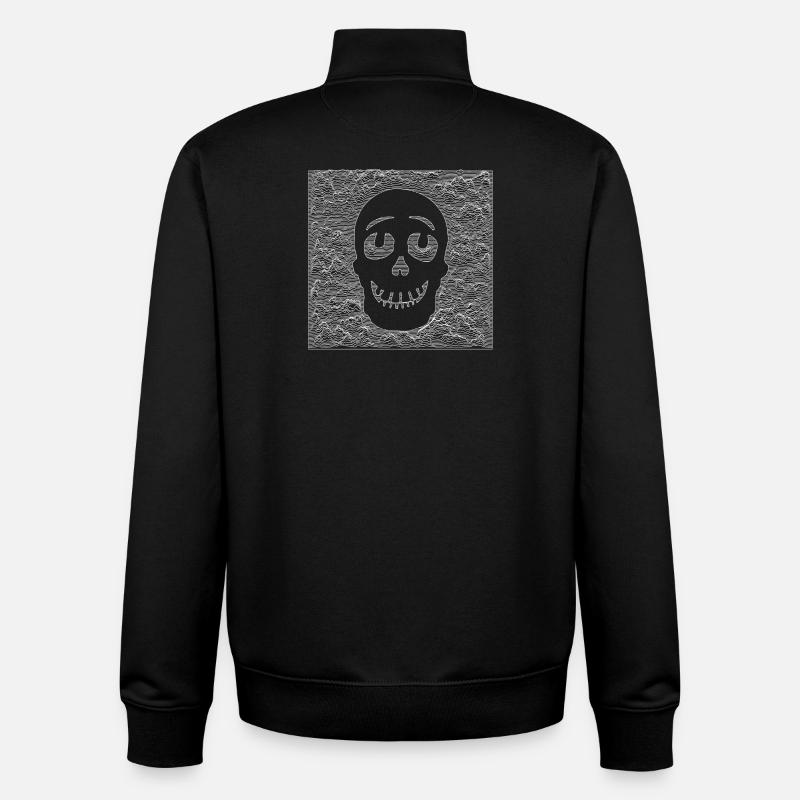 Blanc crâne - Sweat zippé unisexe en coton bio Stanley/Stella - noir