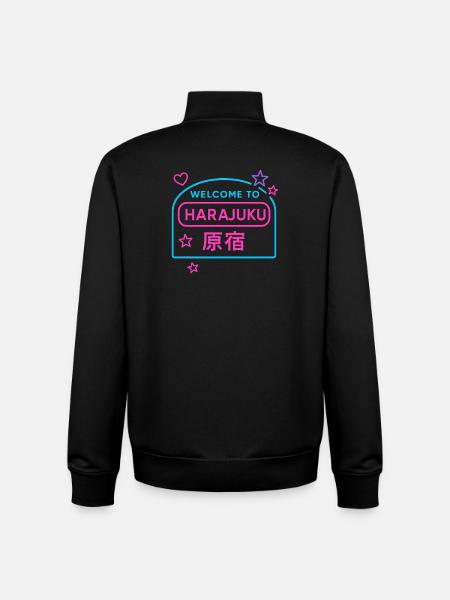 Welcome to Harajuku - Sweat zippé unisexe en coton bio Stanley/Stella - noir