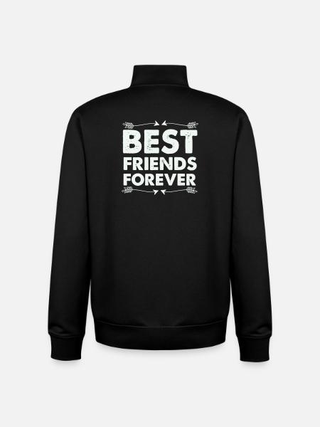 Best Friends Forever - Unisex Organic Zip Sweatshirt by Stanley/Stella - black