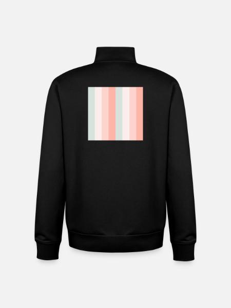 Pastel Vertical Stripe Palette - Unisex Organic Zip Sweatshirt by Stanley/Stella - black