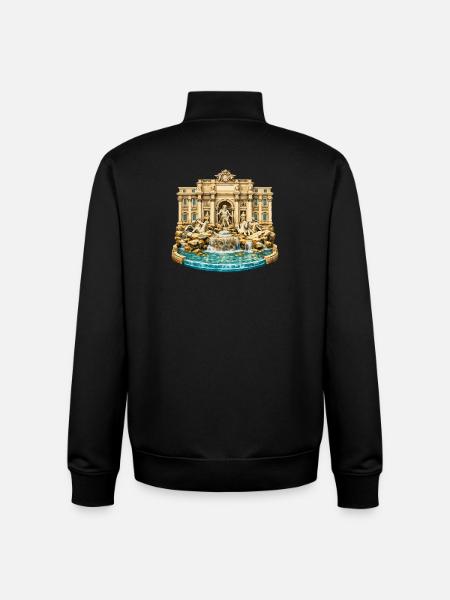 Trevi Fountain - Unisex Organic Zip Sweatshirt by Stanley/Stella - black