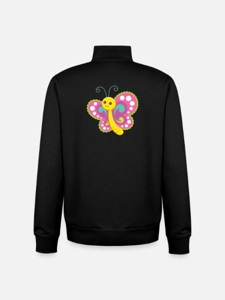 papillon - Sweat zippé unisexe en coton bio Stanley/Stella - noir