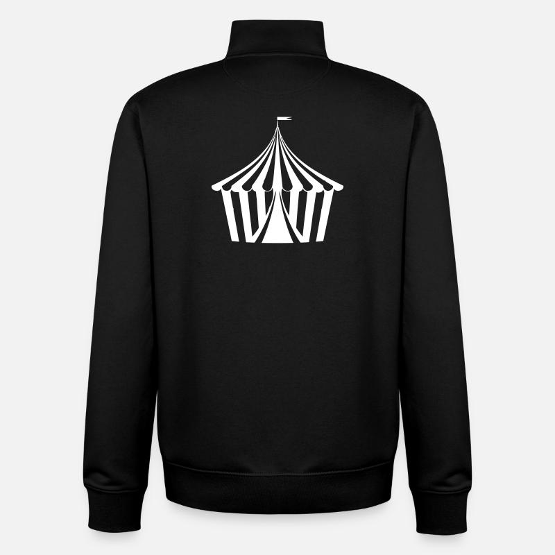 Tente de cirque - Sweat zippé unisexe en coton bio Stanley/Stella - noir