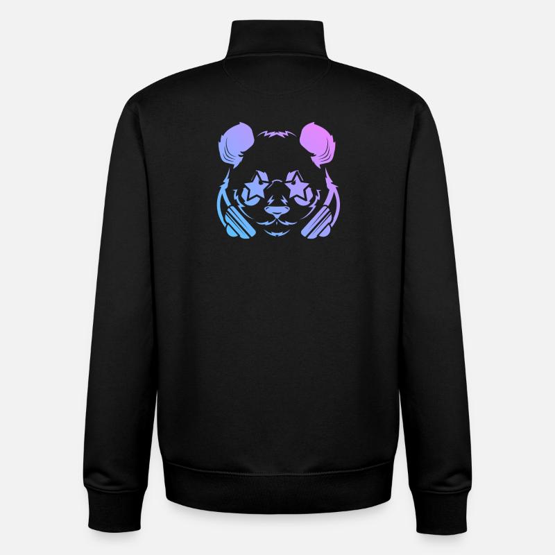 Panda Pandabär - Unisex Organic Zip Sweatshirt von Stanley/Stella - Schwarz