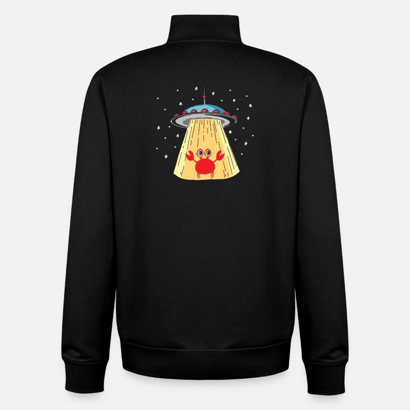 Visiteur de crabe extraterrestre - Sweat zippé unisexe en coton bio Stanley/Stella - noir