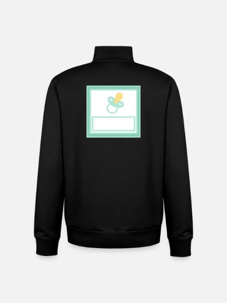 Personalize your own baby template - Unisex Organic Zip Sweatshirt by Stanley/Stella - black