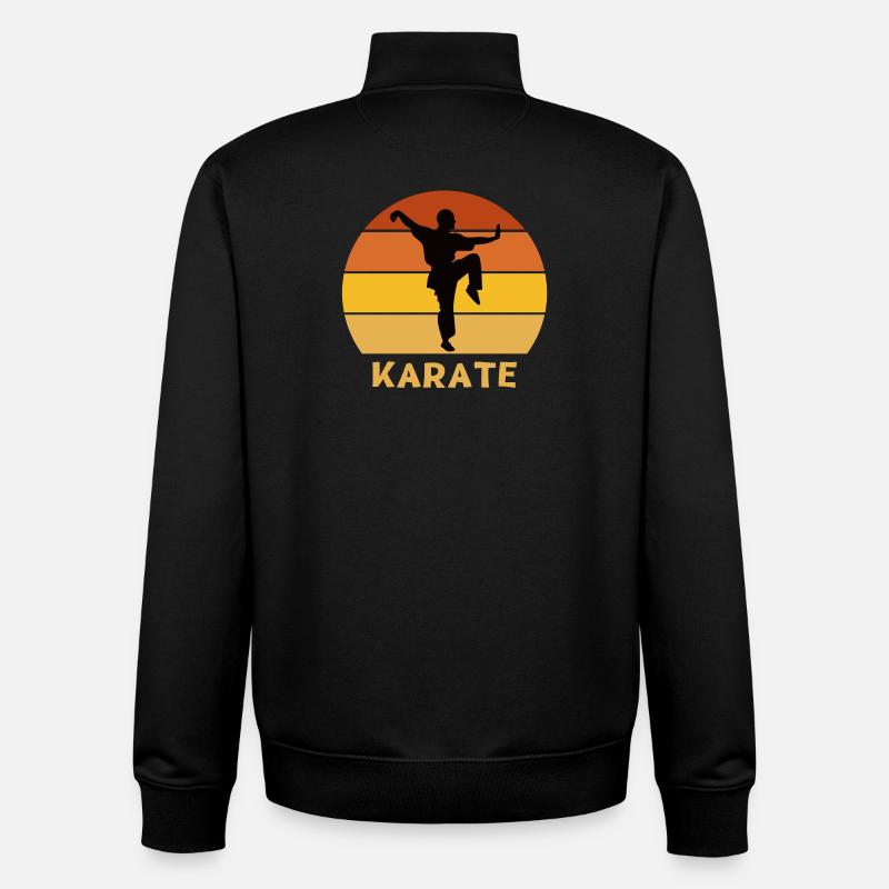 karate, karate fan, do karate - Unisex Organic Zip Sweatshirt by Stanley/Stella - black