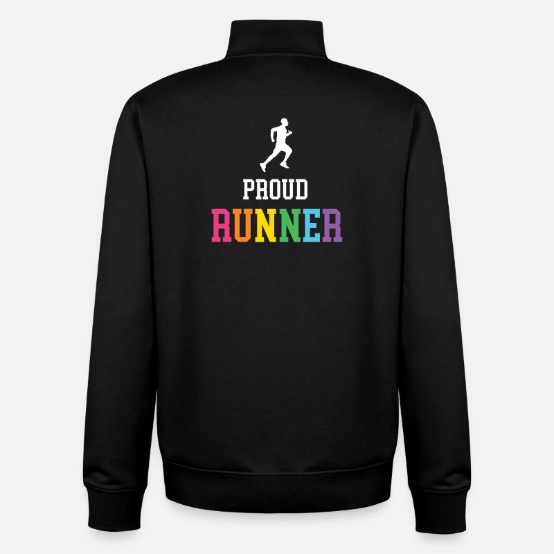 Stolze LGBT-Läuferin - Unisex Organic Zip Sweatshirt von Stanley/Stella - Schwarz