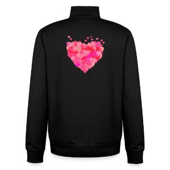 Herz der Herzen - Unisex Organic Zip Sweatshirt von Stanley/Stella - Schwarz - Hinten - AI Model Male 185 light (185cm)