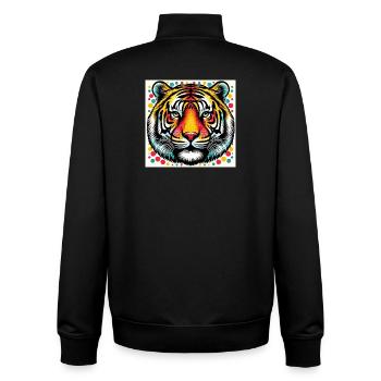 Tiger Pop Art - Unisex Organic Zip Sweatshirt von Stanley/Stella - Schwarz - Hinten - AI Model Male 185 light (185cm)