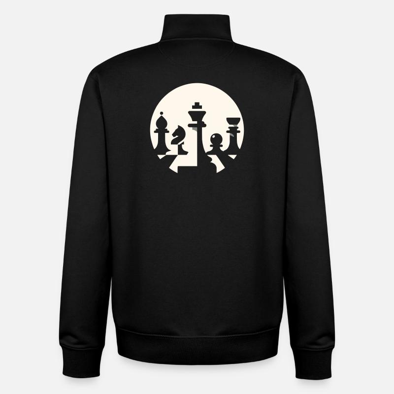 Schach abstrakt - Unisex Organic Zip Sweatshirt von Stanley/Stella - Schwarz