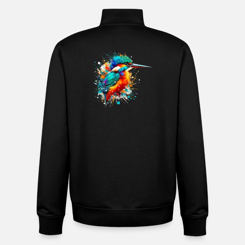 Eisvogel - Unisex Organic Zip Sweatshirt von Stanley/Stella - Schwarz