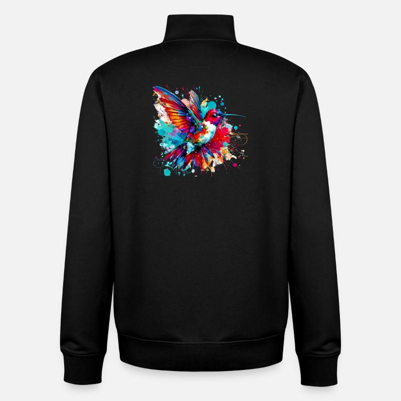Kolibri - Unisex Organic Zip Sweatshirt von Stanley/Stella - Schwarz