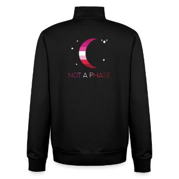 LGBTQ Pride Month - Keine Phase - Lesbisch - Unisex Organic Zip Sweatshirt von Stanley/Stella - Schwarz - Hinten - AI Model Male 185 light (185cm)