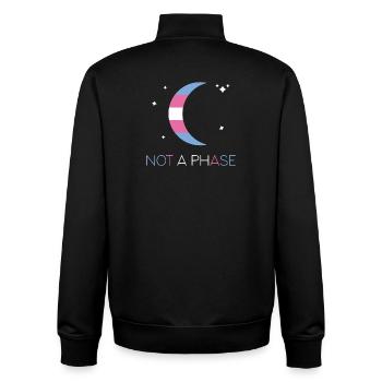 LGBTQ Pride Month - Keine Phase - Transgender - Unisex Organic Zip Sweatshirt von Stanley/Stella - Schwarz - Hinten - AI Model Male 185 light (185cm)