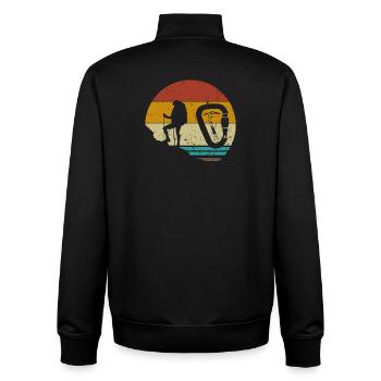 Alpiniste Mountagnes Rochers - Sweat zippé unisexe en coton bio Stanley/Stella - noir - Dos - AI Model Male 185 light (185cm)