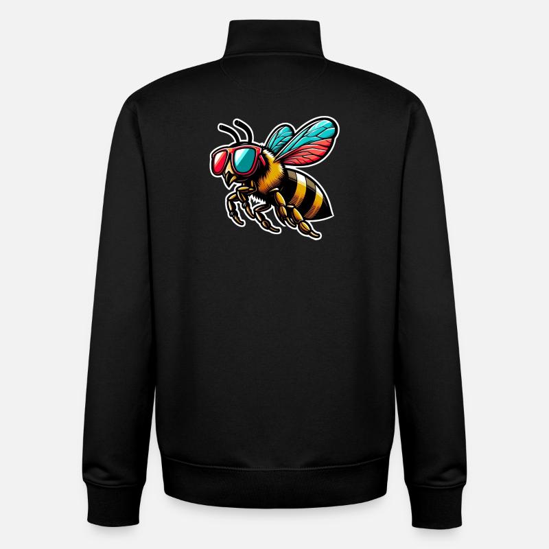 Bee - Unisex Organic Zip Sweatshirt by Stanley/Stella - black