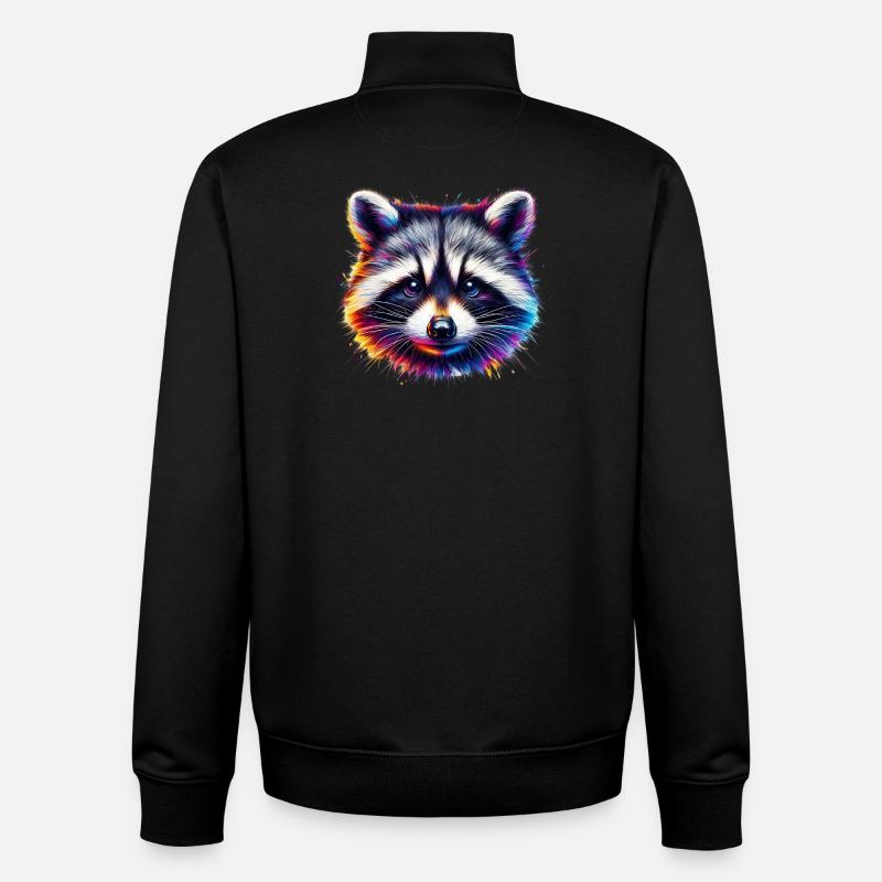 Waschbär - Unisex Organic Zip Sweatshirt von Stanley/Stella - Schwarz