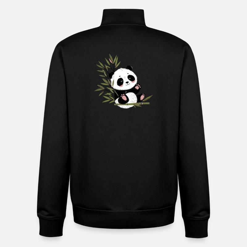 Panda - Unisex Organic Zip Sweatshirt von Stanley/Stella - Schwarz
