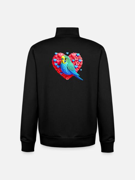 Welliheart (01) - Unisex Organic Zip Sweatshirt by Stanley/Stella - black