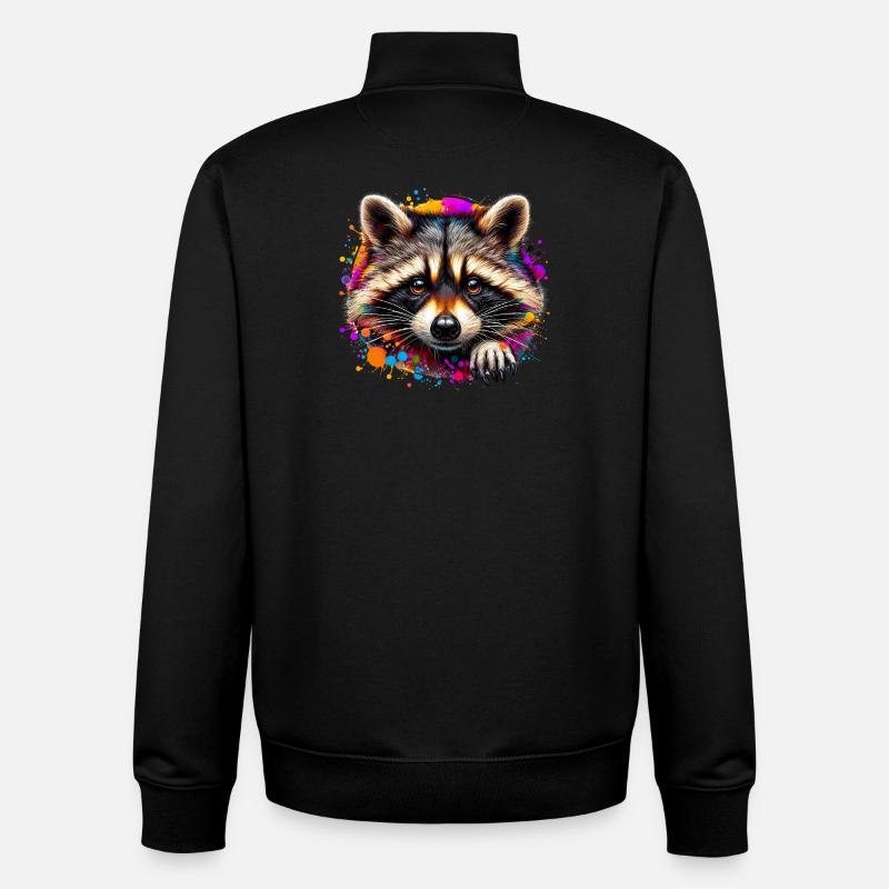 Waschbär - Unisex Organic Zip Sweatshirt von Stanley/Stella - Schwarz