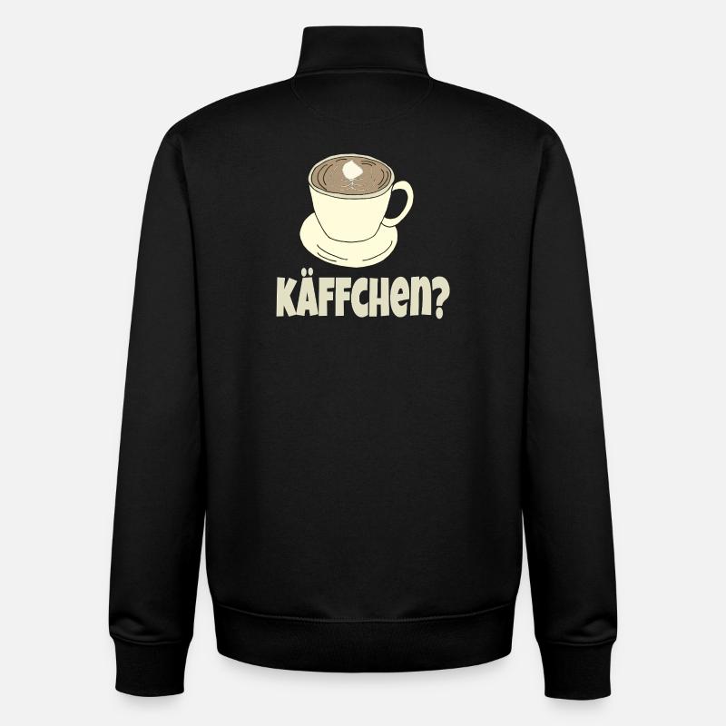 Coffee cup Kaeffchen - Unisex Organic Zip Sweatshirt by Stanley/Stella - black