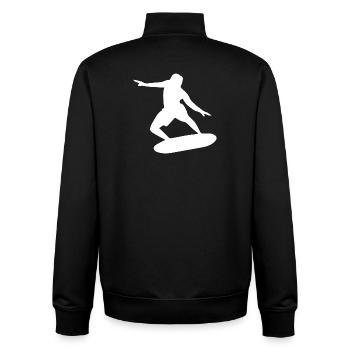 Surfer Silhouette Wellenreiten minimalistisch - Unisex Organic Zip Sweatshirt von Stanley/Stella - Schwarz - Hinten - AI Model Male 185 light (185cm)