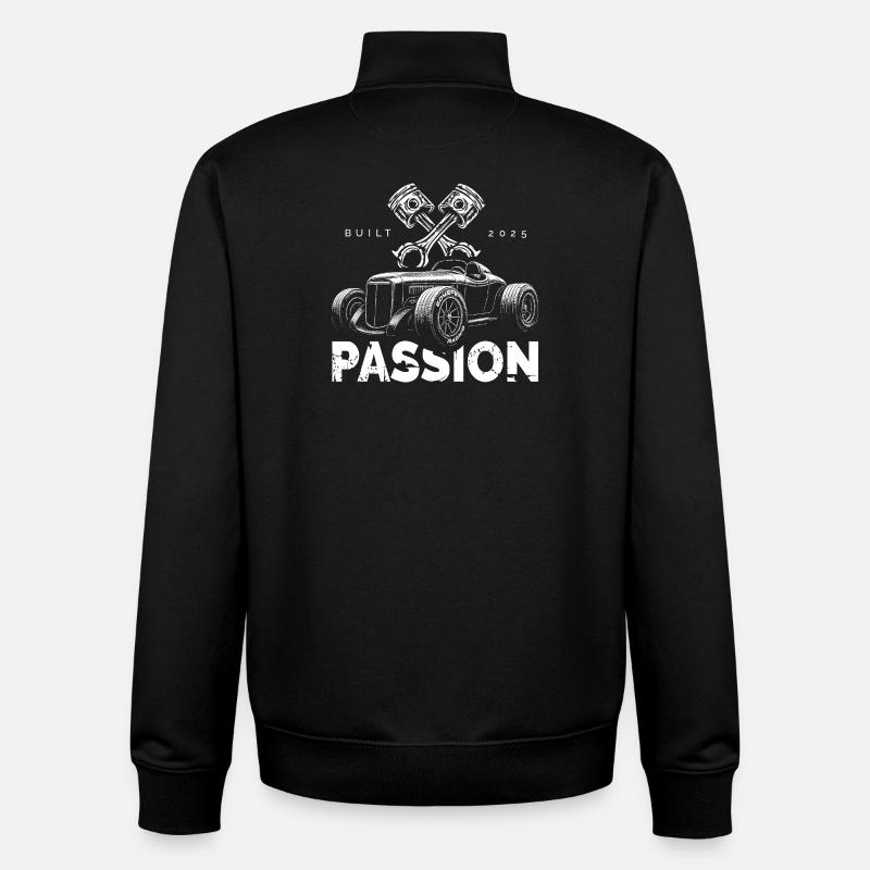Construit Passion Hot Rod 2025 - Sweat zippé unisexe en coton bio Stanley/Stella - noir