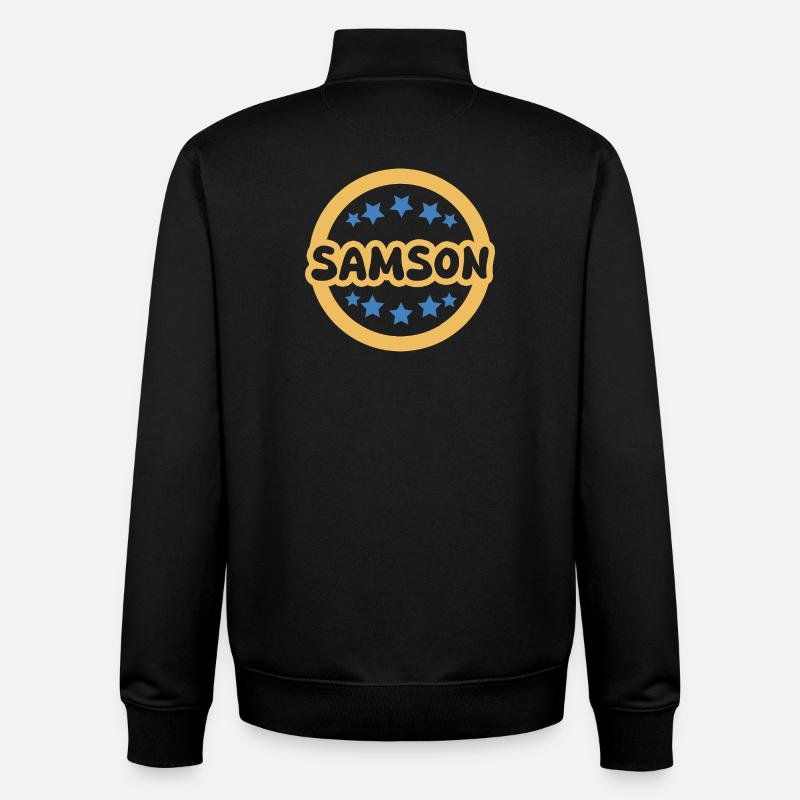 Galactic Sampson Lettering for Samson - Unisex Organic Zip Sweatshirt by Stanley/Stella - black