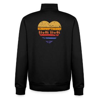Keramik Herz Design Liebhaber Kunst - Unisex Organic Zip Sweatshirt von Stanley/Stella - Schwarz - Hinten - AI Model Male 185 light (185cm)